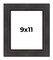 Photo Size Traditional Black Picture Frame - UV Acrylic, Foam Board Backing, Hanging Hardware